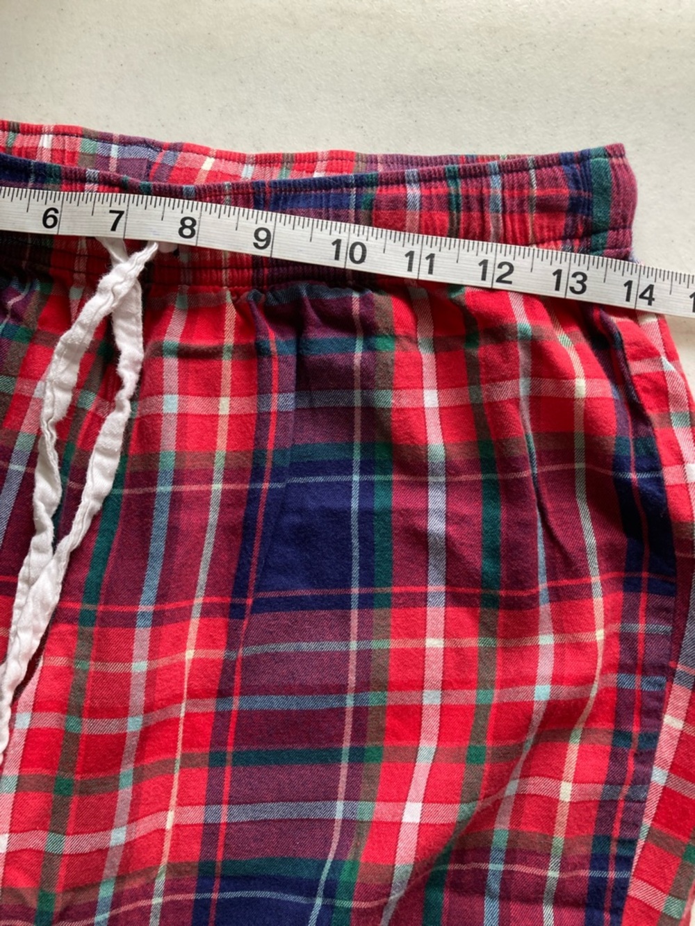Victoria's Secret Red Navy Plaid Lightweight Cotton Pajama Set - Picture 8 of 11